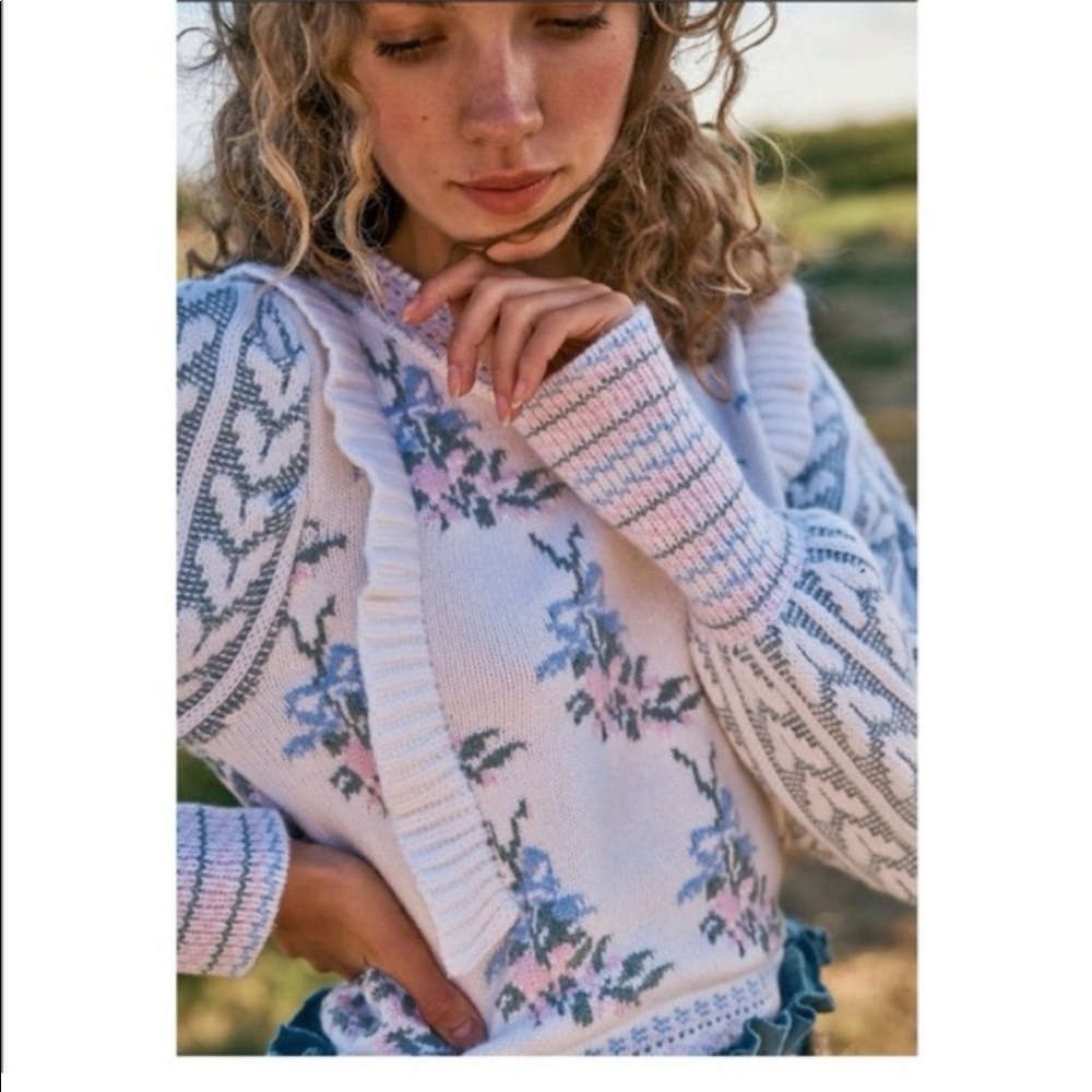 LoveShackFancy Warwick Pullover- Brand New NWT Size Small